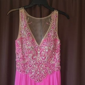 Glitz! Prom Dress Pink with Beading
